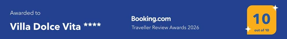 Booking.com Traveller Review Awards 2026: Villa Dolce Vita, 10 su 10